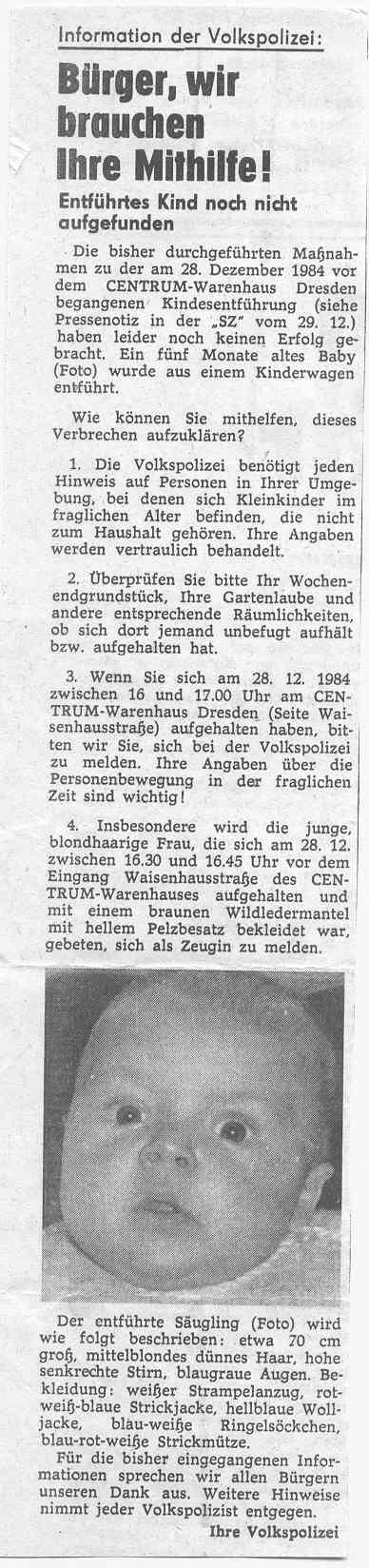 Sächsische Zeitung 31.12.1984