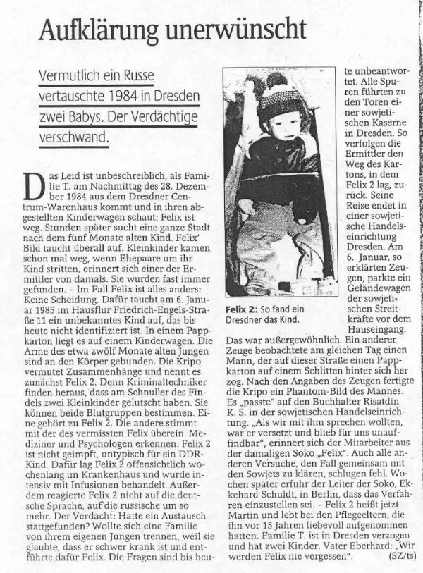 Sächsische Zeitung 1999
